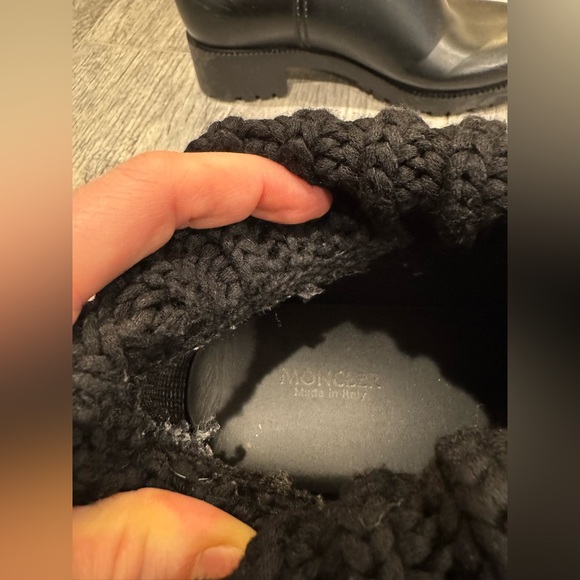 Moncler black knit Ginette rain boots - Picture 15 of 16